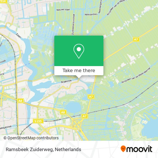 Ramsbeek Zuiderweg map