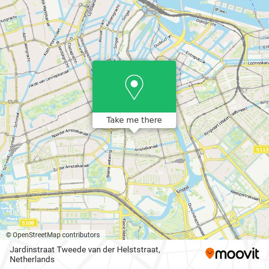 Jardinstraat Tweede van der Helststraat map