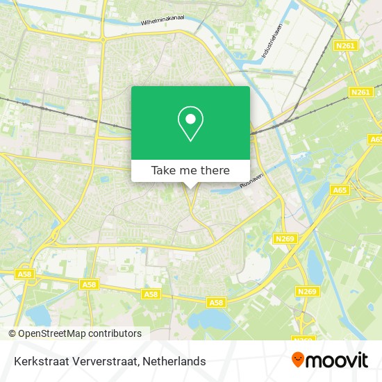 Kerkstraat Ververstraat map
