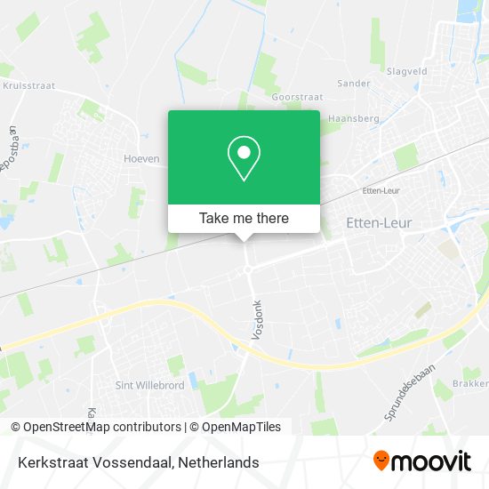 Kerkstraat Vossendaal map