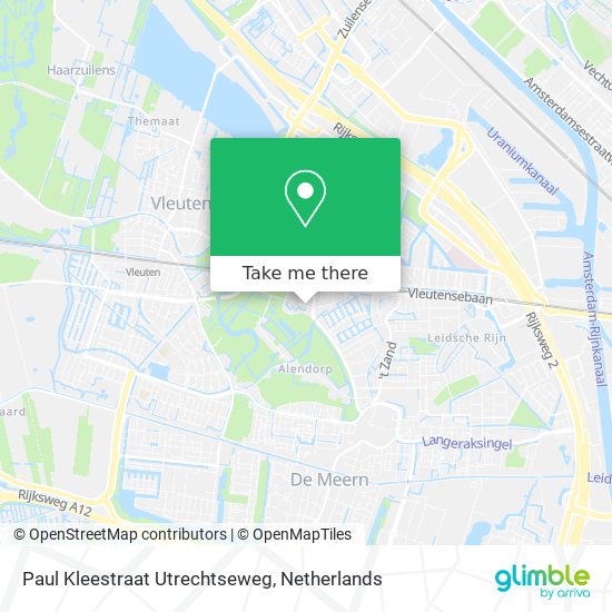 Paul Kleestraat Utrechtseweg map