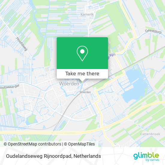 Oudelandseweg Rijnoordpad map