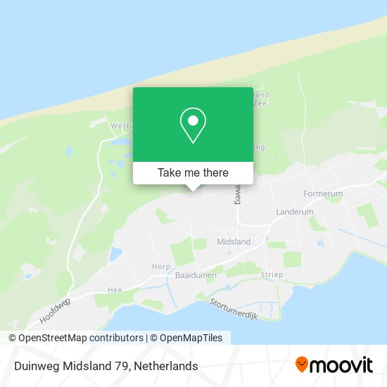 Duinweg Midsland 79 map