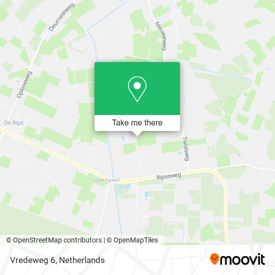 Vredeweg 6, 5816 AK Vredepeel map