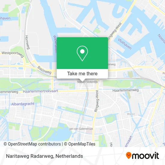 Naritaweg Radarweg map