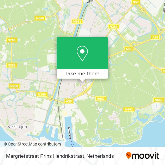 Margrietstraat Prins Hendrikstraat map