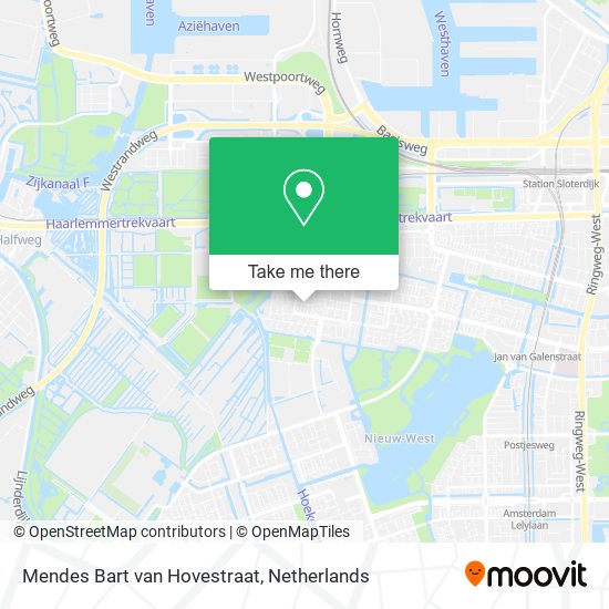 Mendes Bart van Hovestraat map