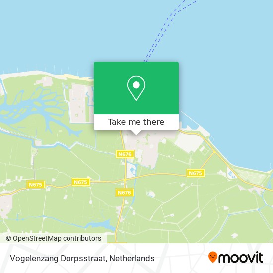 Vogelenzang Dorpsstraat map