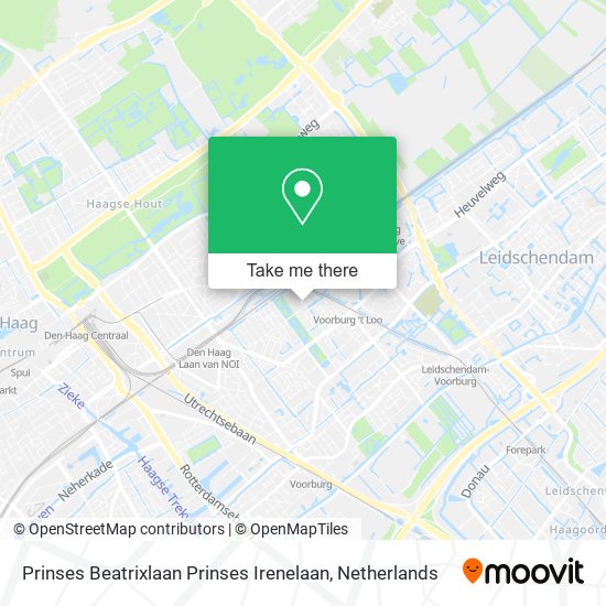 Prinses Beatrixlaan Prinses Irenelaan map