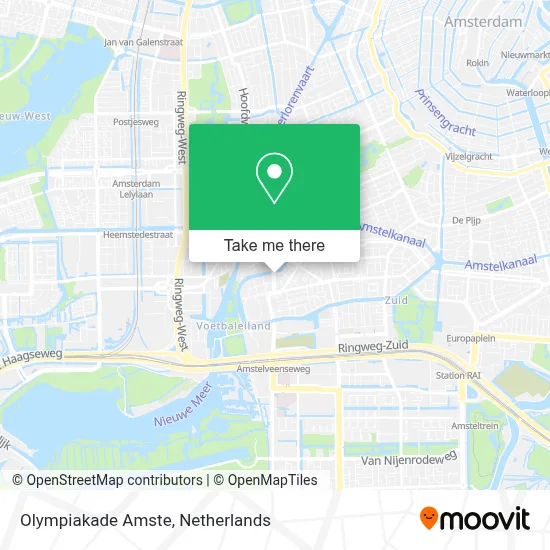 Olympiakade Amste map