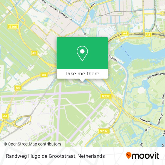 Randweg Hugo de Grootstraat map