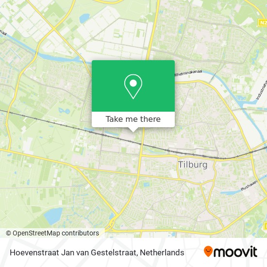 Hoevenstraat Jan van Gestelstraat map