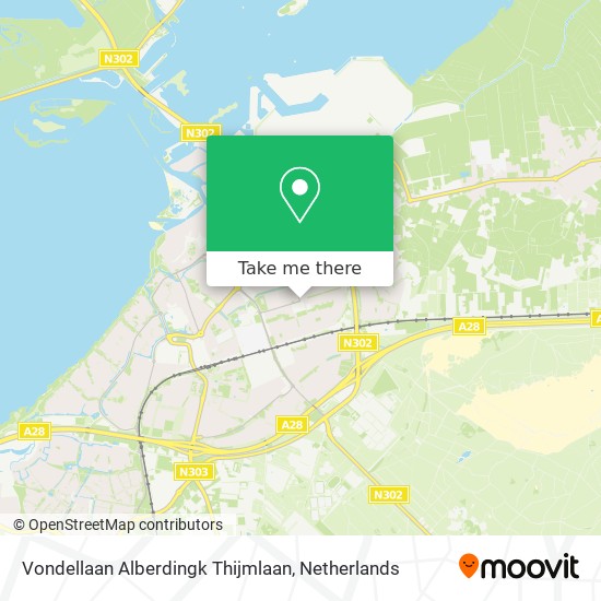 Vondellaan Alberdingk Thijmlaan map
