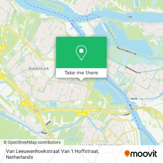 Van Leeuwenhoekstraat Van 't Hoffstraat map