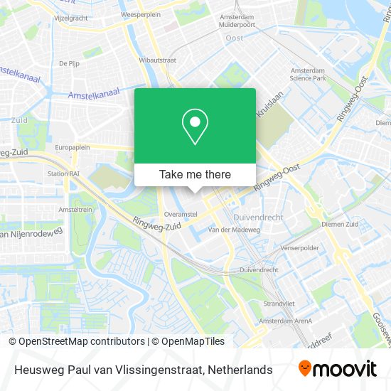 Heusweg Paul van Vlissingenstraat map