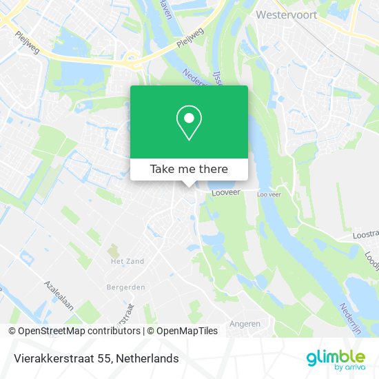 Vierakkerstraat 55 Karte