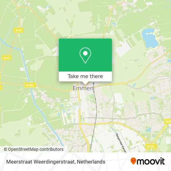 Meerstraat Weerdingerstraat map