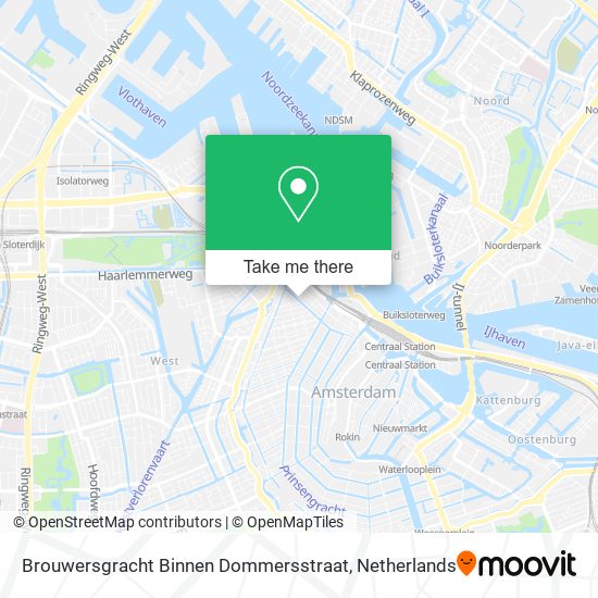Brouwersgracht Binnen Dommersstraat Karte