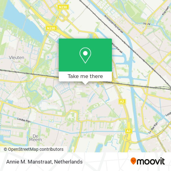 Annie M. Manstraat map