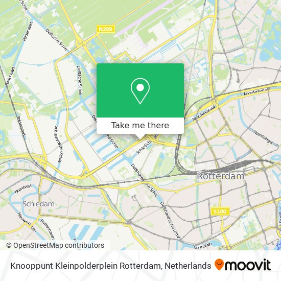 Knooppunt Kleinpolderplein Rotterdam map