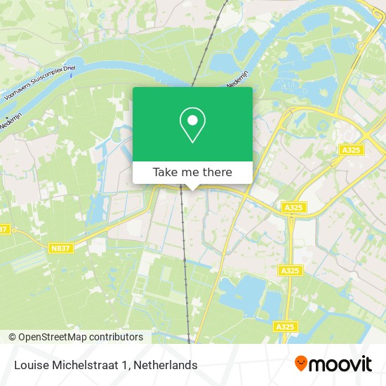 Louise Michelstraat 1 map