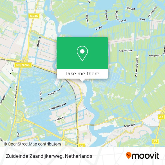 Zuideinde Zaandijkerweg map