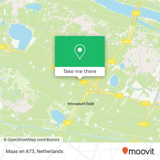 Maas en A73, 6645 Winssen Karte