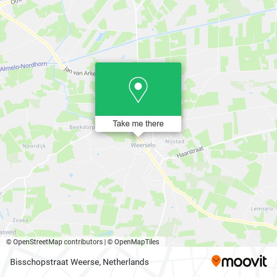 Bisschopstraat Weerse map