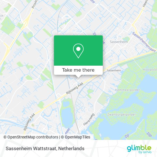 Sassenheim Wattstraat map