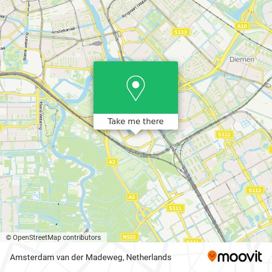 Amsterdam van der Madeweg map
