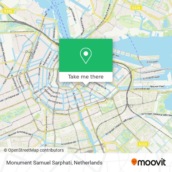 Monument Samuel Sarphati map