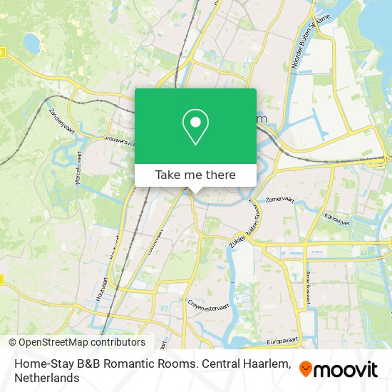 Home-Stay B&B Romantic Rooms. Central Haarlem map