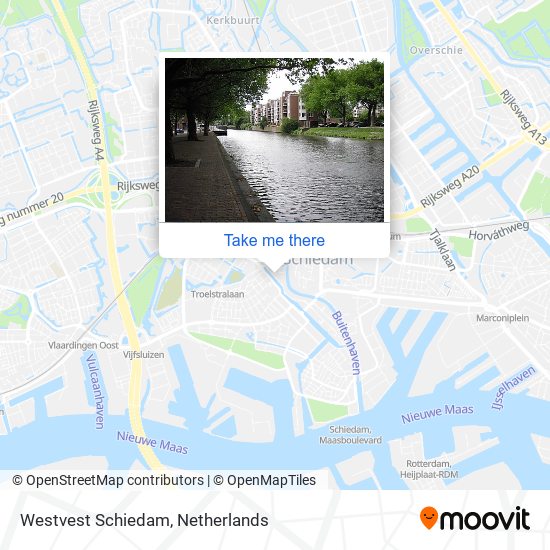 Westvest Schiedam map