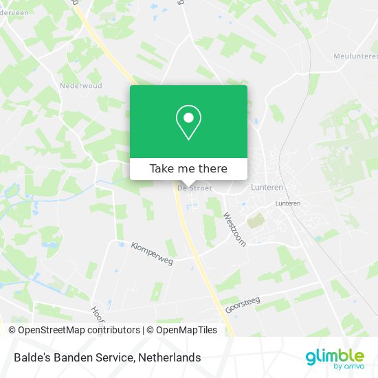 Balde's Banden Service map