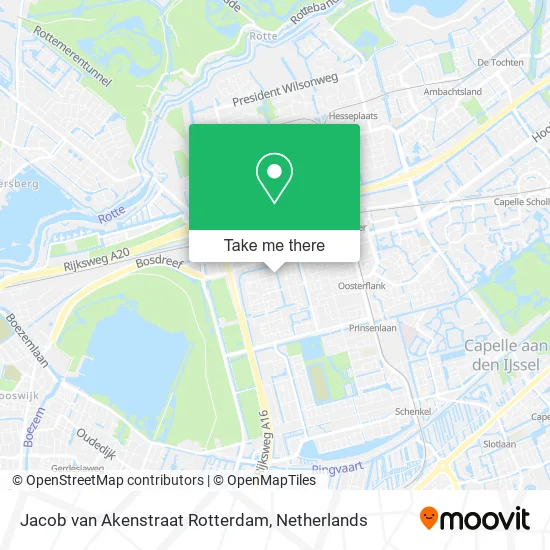 Jacob van Akenstraat Rotterdam map