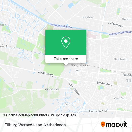 Tilburg Warandelaan map