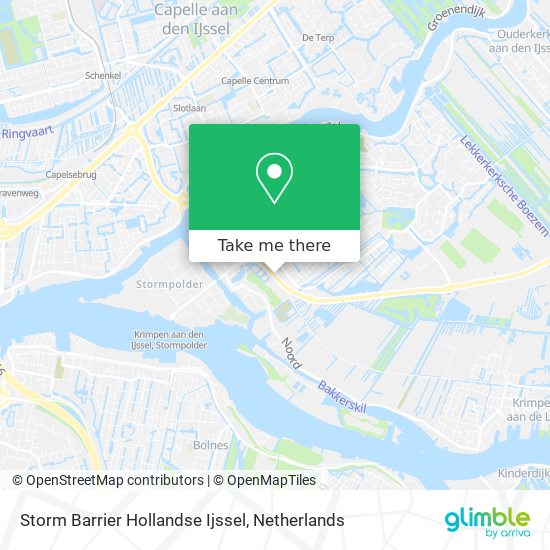 Storm Barrier Hollandse Ijssel Karte