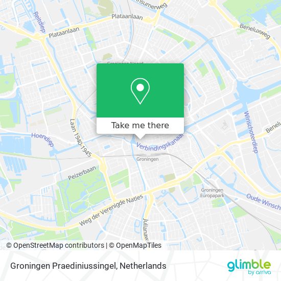 Groningen Praediniussingel Karte