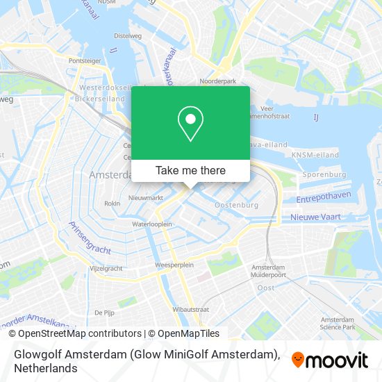 Glowgolf Amsterdam (Glow MiniGolf Amsterdam) Karte