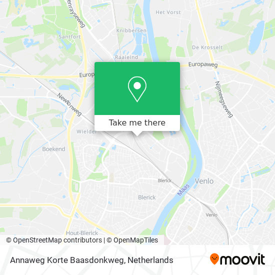 Annaweg Korte Baasdonkweg map