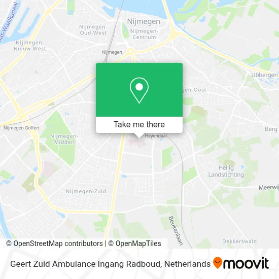 Geert Zuid Ambulance Ingang Radboud map