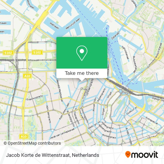 Jacob Korte de Wittenstraat map