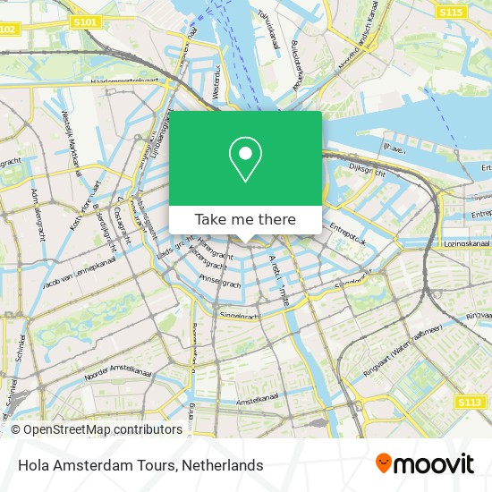 Hola Amsterdam Tours map