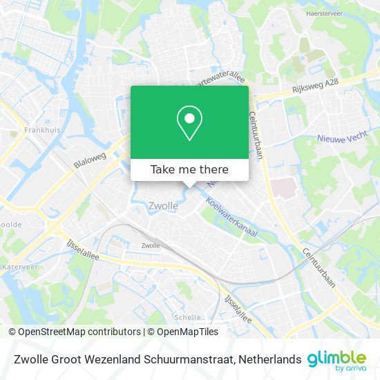 Zwolle Groot Wezenland Schuurmanstraat Karte