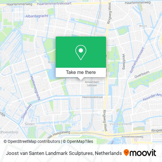 Joost van Santen Landmark Sculptures map