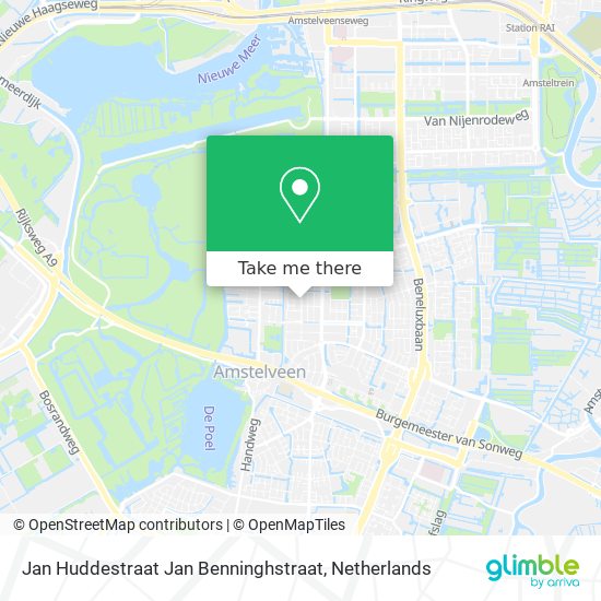 Jan Huddestraat Jan Benninghstraat Karte