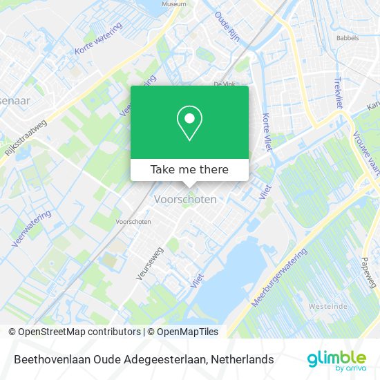 Beethovenlaan Oude Adegeesterlaan map