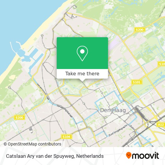 Catslaan Ary van der Spuyweg Karte