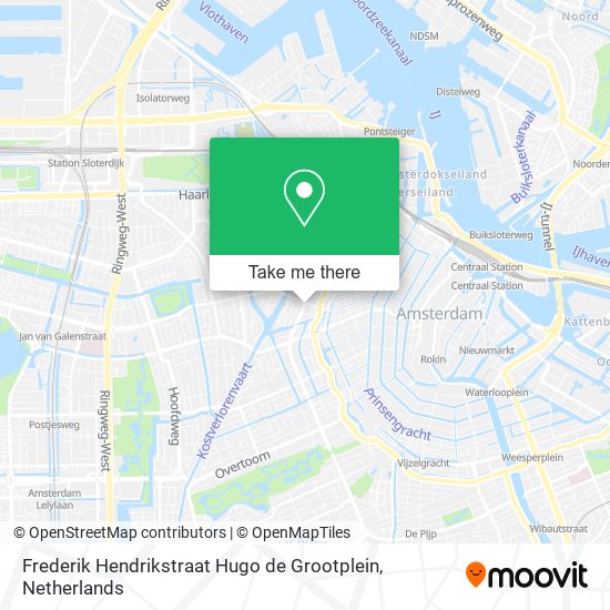 Frederik Hendrikstraat Hugo de Grootplein Karte