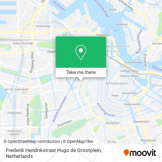 Frederik Hendrikstraat Hugo de Grootplein map